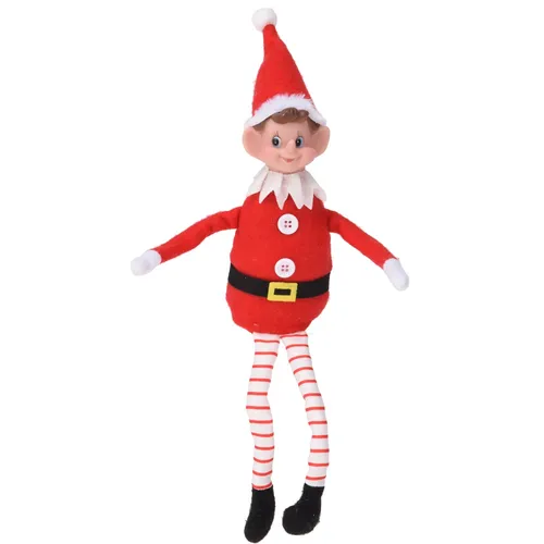 Weihnachtselfe mit Vinyl-Kopf und Kletthände L 35cm Elfe Wichtel Wichtelfiguren