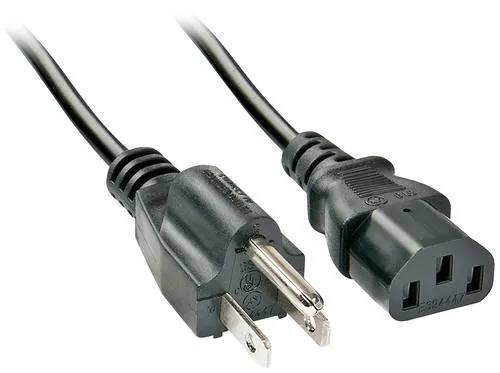 LINDY Strom Anschlusskabel [1x USA-Stecker - 1x Kaltgeräte-Buchse C13] 2.00 m Schwarz