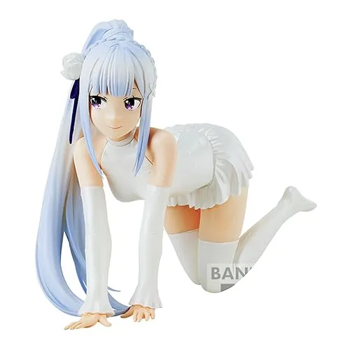 Banpresto RE Zero – Emilia – Figur Celestial Vivi 13 cm - Menschen-Spielfiguren, detailreiche Emilia-Figur mit offizieller Bandai Namco Kennzeichnung, ideal zum Sammeln und Ausstellen.