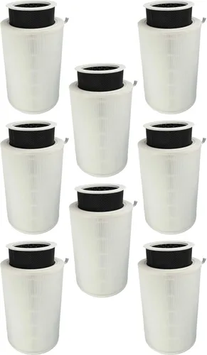 vhbw 8x Luftilter kompatibel mit Xiaomi Mi Air Purifier 2C, Mi Air Purifier 2H Luftreiniger - Kombifilter Vorfilter + HEPA + Aktivkohle