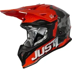 JUST1 RACING J39 KINETIC CAMO Endurohelm - Motorradhelm für Motocross mit Vollabdeckung, bietet hervorragenden Schutz und Belüftung. Ideal für Abenteuer auf zwei Rädern.