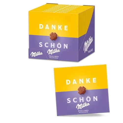 Milka Kleines Dankeschön 10 x 110g Pralinen - Vielfaltspackungen mit Pralinen, zartschmelzender Schokoladengenuss aus Milchcrème in Alpenmilchschokolade – die perfekte kleine Aufmerksamkeit für jeden Anlass.