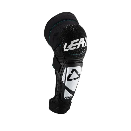Leatt Knee & Shin Guard 3DF Hybrid EXT - Protektor Gr S/M schwarz - Schwarze Knie- und Schienbeinprotektoren in Gr S/M, ideal für Gravel- und Mountainbiking; bieten optimalen Schutz und Komfort beim Fahren.