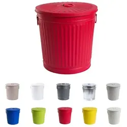 Jinfa Mülleimer mit Deckel – Ascheeimer aus Metall, 18 l von H&D Manufaktur