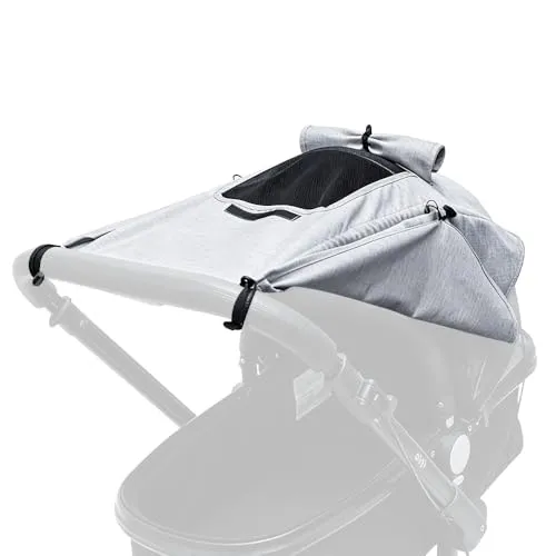 yotutun Universal Sonnensegel Kinderwagen, UV Schutz 50+ Kinderwagen Sonnensege Verstellbar Wasserdicht Sonnenschutz Schutztuch Baby mit Sichtfenster und Schattenflügel für Buggy