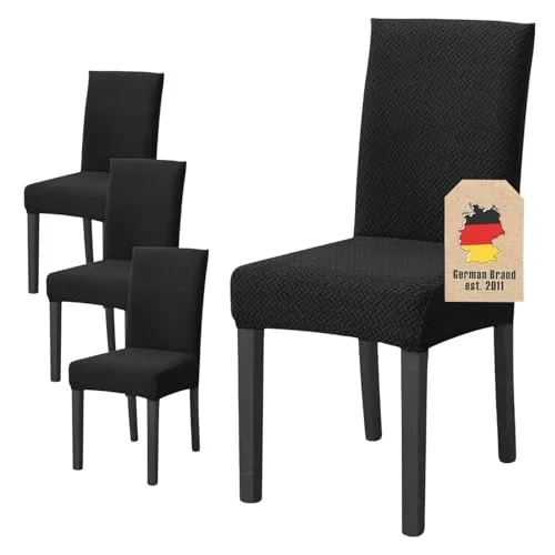 Xxxl Stuhlbezug, Schwarz, 1x38 cm - Elastischer Überzug für jeden Stuhl - Wohntextilien - Der elastische Stuhlbezug schützt vor Staub und Flecken, passt sich perfekt an und lässt alte Stühle wie neu aussehen. Ideal für Zuhause, Restaurants und Veranstaltungen.