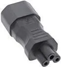 INLINE - Adapter für Power Connector - IEC 60320 C14 zu IEC 60320 C5 - 2.5 A - Schwarz