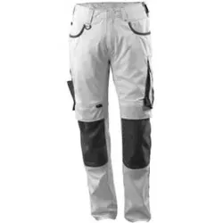 Mascot Lemberg Hose Größe 82C56, weiß/dunkelanthrazit - Arbeitshose & Bundhose mit ergonomisch geformten Beinen, strapazierfähigen CORDURA-Verstärkungen und verstellbaren Knietaschen für optimalen Schutz und Komfort bei der Arbeit.