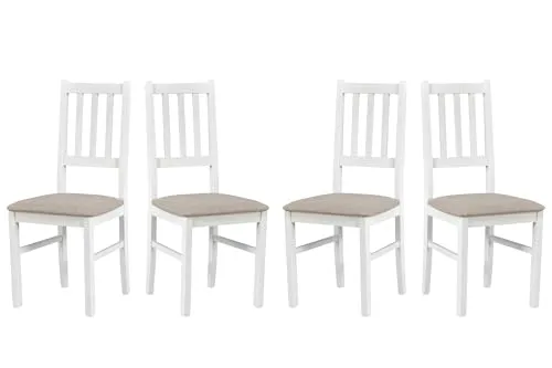 Esszimmerstuhl 4er-Set, weiß