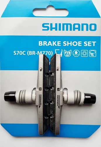 Shimano XT S70C Cartridge‑Bremsschuhe silber – kompatibel mit BR‑T610 / BR‑T670