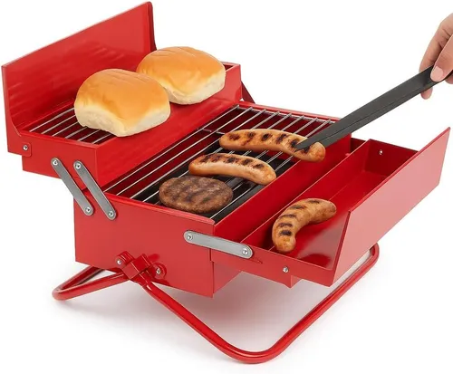Produktbild BBQ Toolbox SK BBQTOOL1 Edelstahl Campinggrill Werkzeugbox Rot (Suck UK)