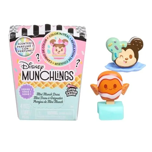 Just Play Disney Munchlings Mini Munch Duos, 2,5 cm große Sammelfiguren, Kinderspielzeug ab 3 Jahren