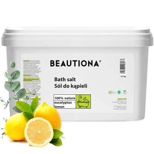 Beautiona® Epsom Badesalz Eukalyptus Zitrone 2,5kg Entspannung Aromatherapie SPA