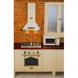 Set Kaiser Empire Elfenbein Einbau Elektro Backofen EH 6355 ElfEm + Gaskochfeld KG 6325 ElfEm + Dunstabzugshaube 60cm A 6315 ElfEm