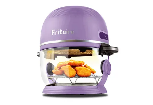 Fritaire Fritteuse, selbstreinigende Glasschüssel in lila von Fritaire