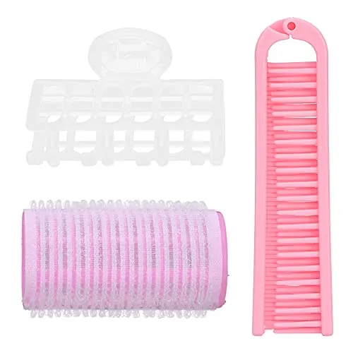 Lockenwickler Set,Selbstgriff Halten Haarrolle haftwickler hair rollers DIY Pony Lockenwickler Styling Werkzeug Damen Friseur Lockenwickler Set (Rosa)