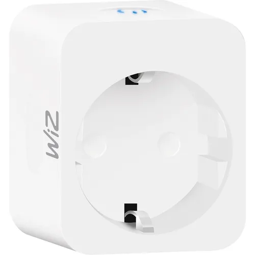 WiZ Smart Plug - Smarte Steckdose mit Stromverbrauchsmesser - Einfache Integration in Ihr WiZ System: Diese smarte Steckdose ermöglicht die komfortable Steuerung von Lampen und Geräten über WLAN oder Stimme. Kompaktes Design und Sicherheitsfunktionen für Kinder.
