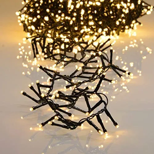 1000er LED Lichterkette warmweiß mit Timer in grün von INtrenDU