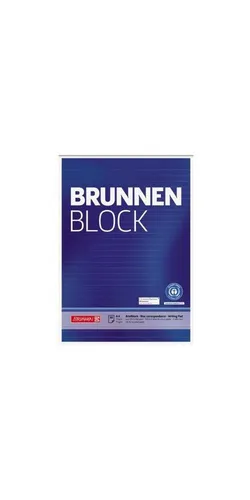 Brunnen Briefblock Recycling DIN A4 liniert 70g/m² blau extraweiß 50 Bl.