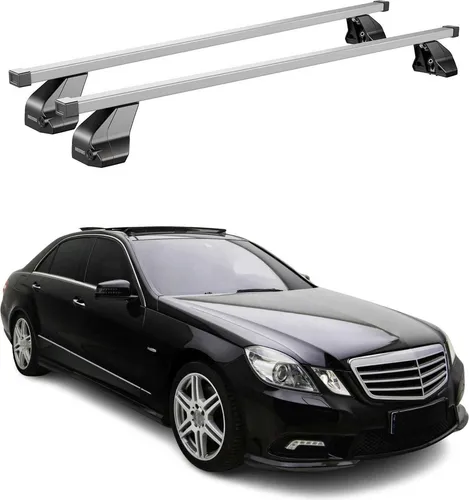 OMAC Dachträger Stahl Gepäckträger für Mercedes E Klasse W212 (2009-2013) - Dachgepäckträger aus hochwertigem Stahl, wasserbeständig und abnehmbar. Ideal für Fahrradträger und Dachboxen, perfekt für Abenteuer und Reisen.