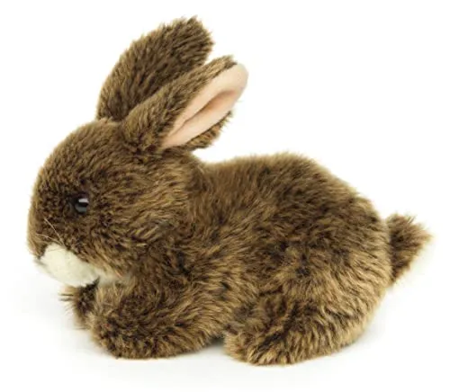 Uni-Toys - Hase, liegend (braun) - 18 cm (Länge) - Plüsch-Kaninchen - Plüschtier, Kuscheltier