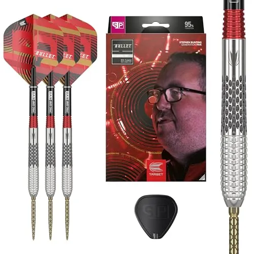 TARGET DARTS Dartpfeil Stephen Bunting Gen 5 - 95% Wolfram Steeltip 22gr - Darts, High-Performance Dartpfeil mit Swiss Point für präzise Würfe und optimale Kontrolle, ideal für ambitionierte Spieler.