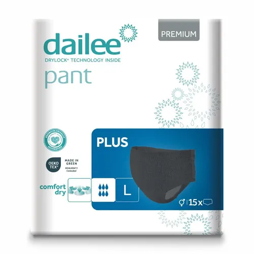 Dailee Pant Premium Plus Black L – 15 Stück für sicheren Schutz