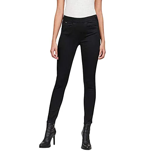 G-STAR RAW Damen High Jegging Ankle Jeans, Schwarz (jet black water protected D14418-9142-A840), 28W / 32L