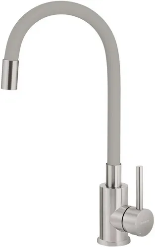 Deante Küchenarmatur mit gebogenem Auslauf - Elegante Küchenarmatur für modernes Design. Mit einem praktischen Luftsprudler für einen weichen Wasserstrahl und flexiblem gebogenem Auslauf, ideal zum Spülen von großen Gegenständen.
