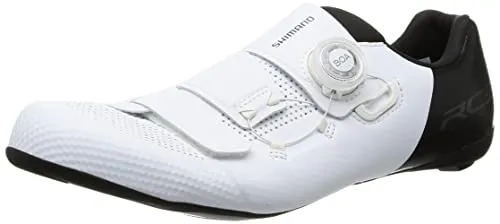 Shimano Unisex RC502 Fahrradschuhe, Weiß, 42 EU - Fahrradschuhe mit BOA L6-Drehverschluss für individuelle Anpassung. Perfekte Passform und effiziente Kraftübertragung durch carbonfaserverstärkte Sohle, ideal für ambitionierte Radfahrer.