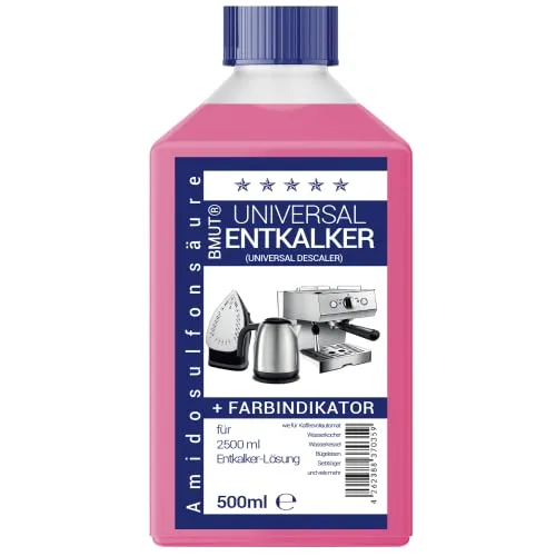 1x 500ml Universal-Entkalker für Kaffeevollautomat und Kaffeemaschine - je 125ml für 2500ml Entkalker-Lösung (1x 500ml)