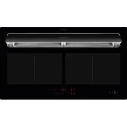Oranier Flächeninduktion mit Kochfeldabzug (rahmenlos) 91 x 52 cm Abluft KFL 2092 56 SL - Schwarz