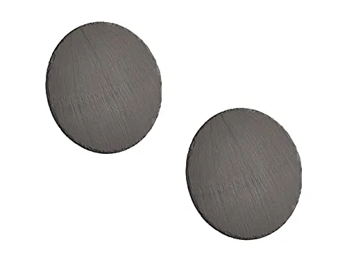 meineWunschleuchte Flache Wandleuchten 2er SET aus schwarzem Schiefer, Ø 20cm