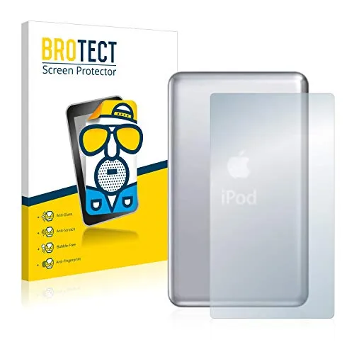 BROTECT Entspiegelungs-Schutzfolie für Apple iPod classic 120 GB (Rückseite, 7. Gen.) (2 Stück) Matte Displayschutz-Folie, Anti-Fingerprint