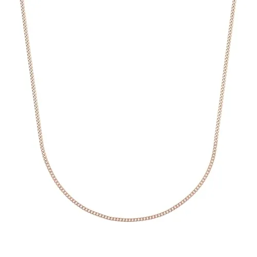Elegantes Panzerkettchen von Amor – roségoldfarben 45 cm - Colliers aus hochwertigem 925 Sterling Silber, erweiterbar mit Anhängern von Amor, perfekt als Geschenk für besondere Anlässe.