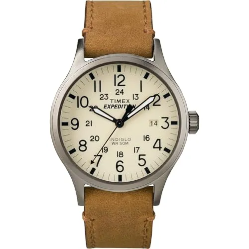 Produktbild Timex Expedition Scout TWC001200 Herren-Armbanduhr mit Lederband, 40 mm