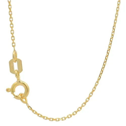 hoplo holzenplotz Ankerkette diamantiert Halskette Breite 1,0 mm - 333-8 Karat Gold, Kettenlänge:50 cm Unisex