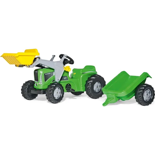Rolly Toys Futura Traktor mit Anhänger und Lader 630035 - Tretfahrzeug für Kinder von 3-4 Jahren, robust und aus hochwertigem Kunststoff, fördert die Motorik und das kreative Spiel.