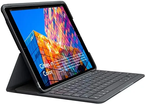 Logitech SLIM FOLIO iPad Air Tastatur-Case - Tablet-PC-Zubehör mit integrierter kabelloser Tastatur, komfortables Tippen und bis zu 4 Jahre Batterielaufzeit für maximale Produktivität.