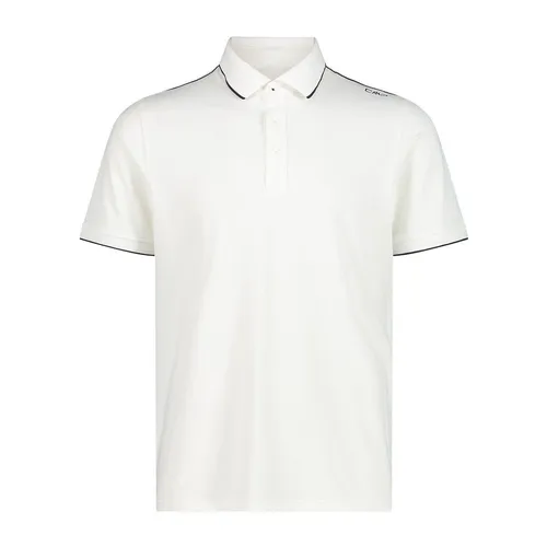 CMP MAN Polo bianco (A001) 58 - Polo Shirt für Herren, aus innovativem Stretch-Polyesterjersey und Modal für höchsten Tragekomfort und Bewegungsfreiheit – ideal für Sport und Freizeit.