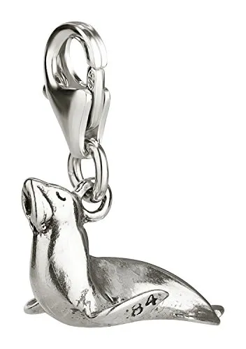 Charm Anhänger Seehund aus 925 Sterling Silber (16x10mm)