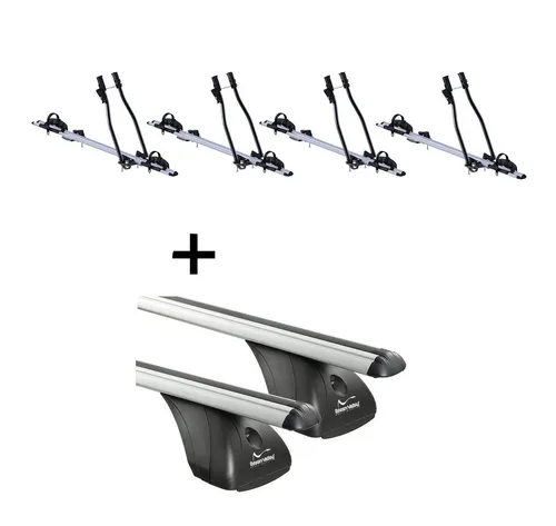 VDP Dachträger für Opel Zafira III (Tourer) 5 Türer ab 2011 - Dachgepäckträger-Set mit 4x Fahrradträger SAGITTAR für sicheren und einfachen Fahrradtransport. Hochwertige Materialien und einfache Montage machen es ideal für aktive Familien.