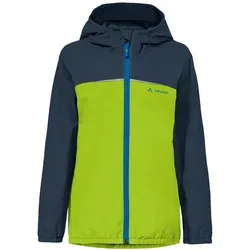 VAUDE Unisex Kinder Kids Turaco Jacket II - Chute Green, 110-116 EU - Funktionsjacke für Kinder: wasserdicht, winddicht und atmungsaktiv, ideal für Waldkindergarten und Radfahren. Mit reflektierenden Elementen für gute Sichtbarkeit im Dunkeln.