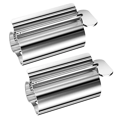 Relota 2 Stücke Tubenquetscher Edelstahl 304, Tubenausdrücker(Silber)