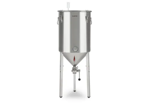 Klarstein Gärkeller Bierbrauanlage Pro 60 l - Gärbehälter für die Heimbrauerei, ideal für die Herstellung von Bier und Wein mit einem hygienischen Edelstahlkessel und integriertem Thermometer für optimale Temperaturkontrolle.