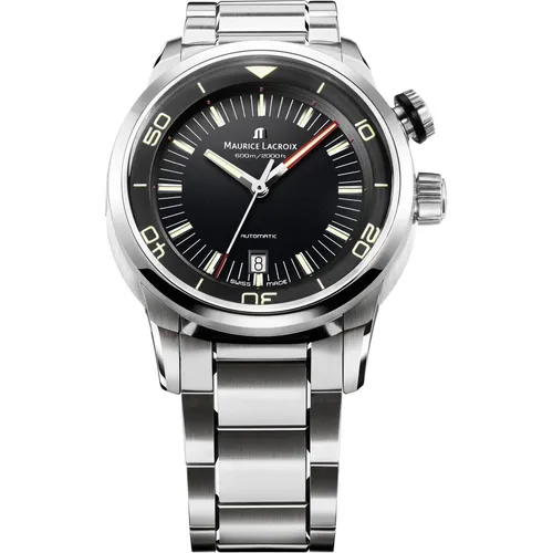 Maurice Lacroix Pontos S Diver PT6248-SS002-330 Herren Uhr - Armbanduhren für Herren, elegante Automatik mit Datumsanzeige und edlem Edelstahlarmband, ideal für Stilbewusste.