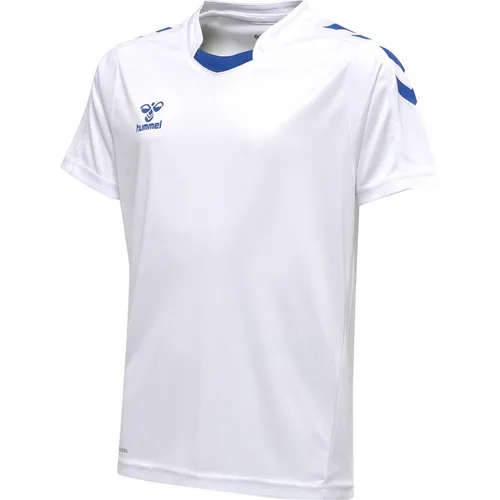 hummel Sport-Tshirt hmlCORE XK Poly Jersey (robuster Doppelstrick) Kurzarm weiss/blau Kinder, Größe: 176