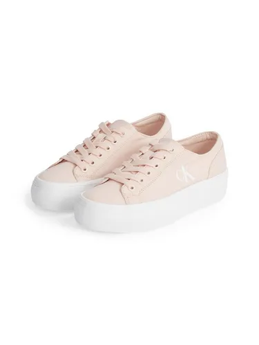 Calvin Klein Damen Vulc Flatform CV MG YW0YW01763 Low Top - Pink (Silver Peony/Bright White) - Damen-Sneaker mit lackierten Metallösen und Calvin Klein Logo, ideal für einen trendigen Look und hohen Tragekomfort.