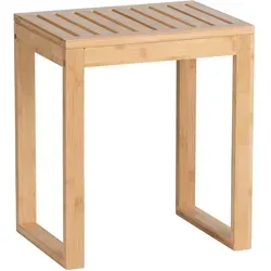 Hocker in Naturfarben - Umweltfreundlicher Bambus Badezimmerhocker, nachhaltig und platzsparend für vielseitige Einsätze