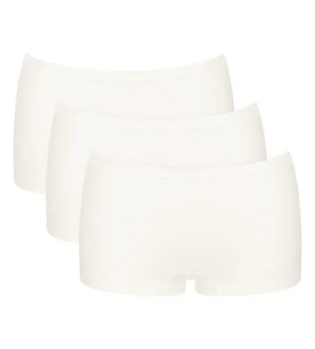 sloggi Panty 3er Pack GO Daily Cotton - Atmungsaktive Baumwollslips in Silk White - Funktionsunterwäsche aus 95% Baumwolle, atmungsaktiv und ideal für den täglichen Komfort. Maschinenwaschbar und pflegeleicht.